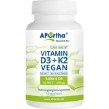 APOrtha Deutschland GmbH Vitamin D3 5000IE+K2 200ug MK-7 VEGAN