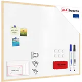 ALLboards Whiteboard mit Naturholzrahmen 100x80cm