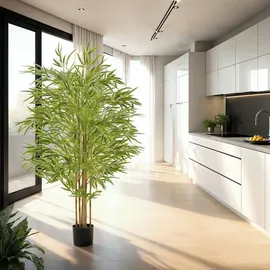 Tectake Künstlicher Bambusbaum Bambosa, realistische Textur - 150 cm,