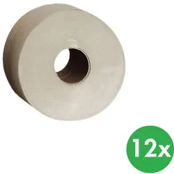 Toilettenpapier, einlagig, natur, Rolle 180 m, 12 Stk