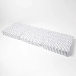 Homescapes Sofa-auflage grau gestreift 150/50/10 cm, – großes Sitzkissen orthopädisch