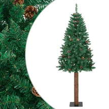 vidaXL Weihnachtsbaum Schlank Grün 180 cm