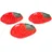 levandeo Dekoteller Erdbeere 16 cm 3er Set