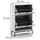 Vicco Eliza 60 x 92 x 0 cm mit 2 Klappschubladen weiß / weiß