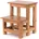 Trittleiter Honig Holz 37x46x37 Wohnzimmer Hocker