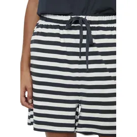 Marc O'Polo Pyjama MARC O'POLO "Mix & Match Cotton-Woven", Damen, Gr. L (40), blau (schwarz navy,), Jersey, Obermaterial: 100% Baumwolle, bedruckt, unifarben, figurumspielend ca. Mitte Oberschenkel, Rundhals, Homewear-Sets Pyjama, mit großem Marken-Logo auf der Brust