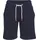 H.I.S. Bermudas H.I.S, Damen, Gr. 40/42, N-Gr, blau (marine), Sweatware, Obermaterial: 60% Baumwolle, 40% Polyester, unifarben, Basic kniefrei, Hosen Bermudas, mit Kordelzug und Stickerei, Loungewear, Topseller