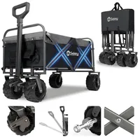 Sekey Bollerwagen Faltbar mit Bremsen, Faltbarer Handwagen Transportwagen Breite