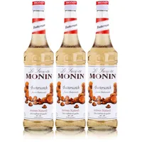 Monin Sirup Butterscotch 700ml - Cocktails Milchshakes Kaffeesirup (3er Pack)