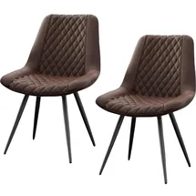 Hti-Living HTI-Living, Esszimmerstuhl Astrid 2er-Set Kunstleder Braun