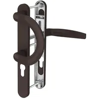 MS Beschläge 72mm Schmalrahmengarnitur Braun RAL8019 Türdrücker PZ Bügelgriff/Drücker