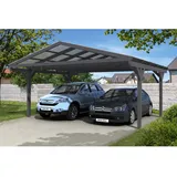 SKANHOLZ Odenwald Flachdach Doppelcarport aus Leimholz 6,40 x 5,41 m unbehandelt