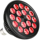 Rotlicht Therapie Lampe 54W mit 18 LEDs, 660nm & 850nm Infrarotlicht, Rotlichtlampe für Hautpflege, Gesicht, Muskel- & Gelenkschmerzen, Nahinfrarot Therapiegerät
