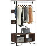 vidaXL Kleiderständer Braun Eichen-Optik 90x50x180 cm Holzwerkstoff