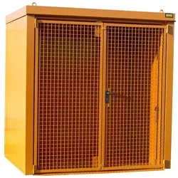BAUER Südlohn Gasflaschen Container TYP GFC-B, Gelborange, 35 x Ø 230 mm