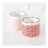 Boltze Sturmaschenbecher Fleur rot weiß Blütendekor H.7 cm Dolomit Stückpreis