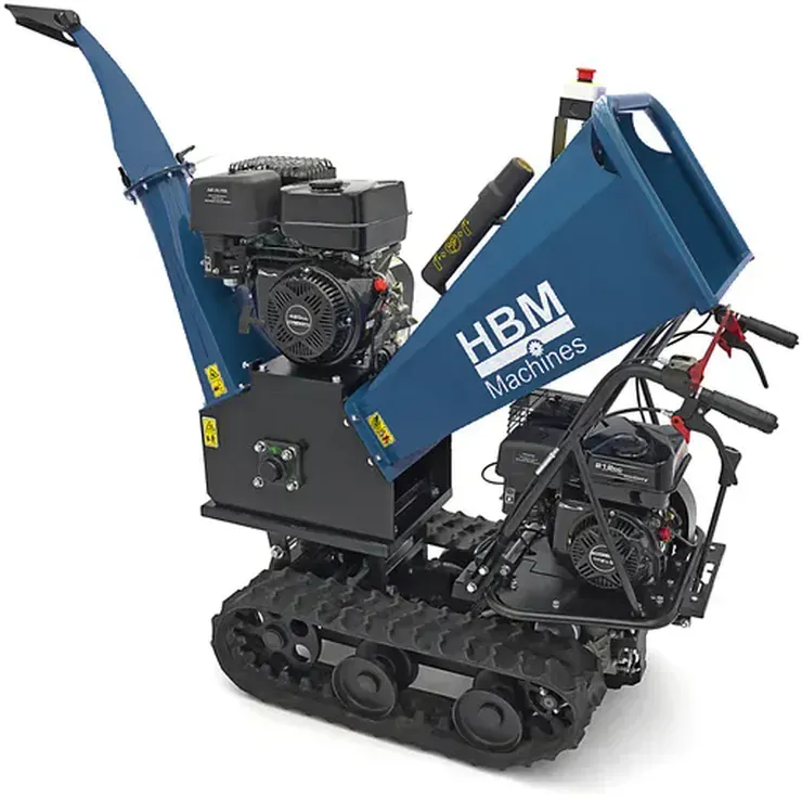 HBM Professional 4 Stroke 15 HP - 420 cc Benzin-Häcksler - Holzhäcksler auf Raupen