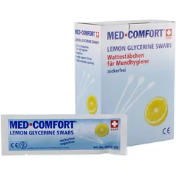 75 x MED COMFORT Wattestäbchen Lemon für Mundhygiene