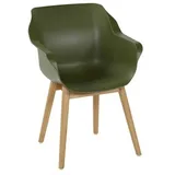 Hartman Sophie Teak ergonomischer Outdoorsessel Grün