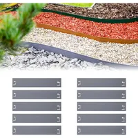 Green split 10er Set Rasenkanten Metall 18.5 cm hoch,