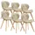 [en.casa] Esszimmerstuhl Älmhult Kunstleder beige 6er Set