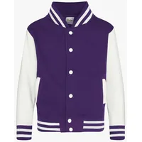 Just Hoods by AWDiS Kids Varsity Jacke Purple/White 104