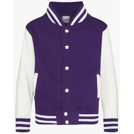 Just Hoods by AWDiS Kids Varsity Jacke Purple/White 104