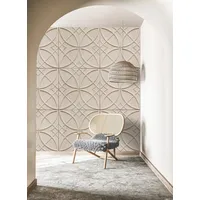 Living Walls 3D-Tapete geometrisch Creme Beige Vliestapete 2 cm 10 m 1 St beige