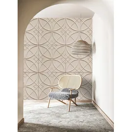 Living Walls 3D-Tapete geometrisch Creme Beige Vliestapete 2 cm 10 m 1 St beige