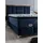 Villa Möbel NOVA Polsterbett 120x200 - Farbe: Blau - Set: Bettkasten-Kopfteil - Blau