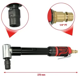 KS Tools SlimPOWER Mini-Druckluft-Winkelstabschleifer, 18.000 U/min