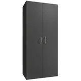 Xora Mehrzweckschrank, Graphit, Holzwerkstoff, 1 Fächer, 80x185x54 cm, BQ - Bündnis für Qualität, Made in Germany, DIN EN ISO 9001, stehend, Waschküche, Mehrzweckschränke