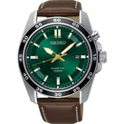 Kineticuhr SEIKO, braun, Armbanduhren, Herren, Armbanduhr, Herrenuhr, Datum, Lederarmband