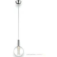 Brilliant Elegant 7-flg. Ø180 mm zylinderförmig Glas/Chrom