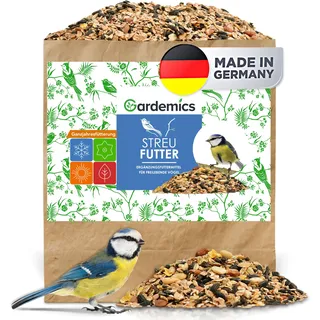 Gardemics Vogelfutter Wildvögel Ganzjährig 10 Kg - Vogelfutter mit Erdnüssen & Sonnenblumenkerne - Wildvogelfutter Ganzjahresfutter für Artenvielfalt im Garten