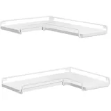 VASAGLE Eckregal 2er Set L-förmig 29 cm x 40 cm Weiß