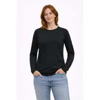 Skratta Longsleeve Langarm Shirt Damen Merino Mix Freizeit, Outdoor Longsleeve Arne schwarz 40/L