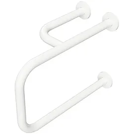 Brillantbad BELP Stützgriff Links Eisen Weiß mit Abdeckung 235x380x516 mm, 120 kg Traglast für Bad & WC >> zum Bohren