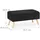 Relaxdays Truhenbank gepolstert Schwarz 39,5 x 79,5 x 39,5 cm