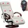 MCW Relaxsessel Terni II Leder 69 x 112 x 93 cm creme mit Massage