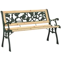 VidaXL Gartenbank mit Rosenmuster 116 cm Holz