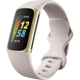 Fitbit Charge 5 mondweiß/edelstahl softgold