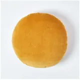 Homescapes Samt Kissen, 40 cm Rund, Senfgelb – Homescapes