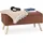 Relaxdays Truhenbank Gepolstert Braun 39,5 x 79,5 x 39,5 cm