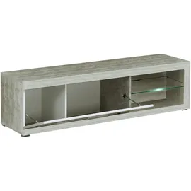 INOSIGN Remo TV-Kommode 160 cm Grau/Weiß Hochglanz Kunststoff/Metall/Holzwerkstoff