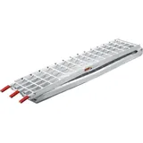 Wiltec Auffahrrampe 310 cm 540 kg für ATV Quad Motorrad, Aluminium Auffahrschiene faltbar, Verladerampe rutschsicher