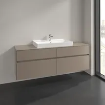 Villeroy & Boch Villeroy und Boch Collaro Waschtischunterschrank C02800VM 160x54,8x50cm, Waschtisch mittig, taupe