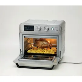 Ariete 4629 Airy Fryer Oven Digital SS, Luftfriteuse, Elektroofen, Fassungsvermögen 25 l, 1700 W, für Pizza 30 cm, LED-Display, Temperatur max. 230 °C, Silber