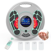 Creliver Durchblutungs-Stimulator beine,EMS Elektrisch Fußmassagegerät-Fuß Durchblutungs Stimulator Elektrische neuromuskuläre Massage mit Infrarot-Fernbedienung und TENS für Körperschmerzreflexe