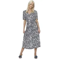 Only Damen Kleid ONLHALIA Regular Fit Blau Caroline Flower 15323675 XS